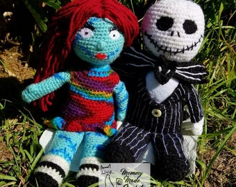 Jack & Sally inspiredNightmare Ragdolls ***CROCHET PATTERN ***