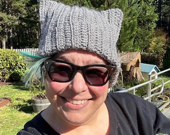 Cat Ear Hat grey