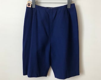 1960s Bobbie Brooks wool dark blue shorts