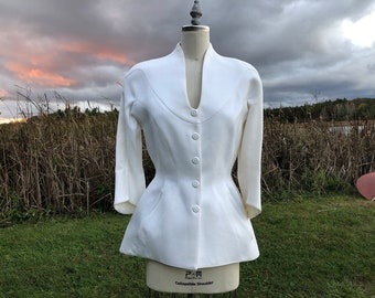 1980s Thierry Mugler Blazer: White 