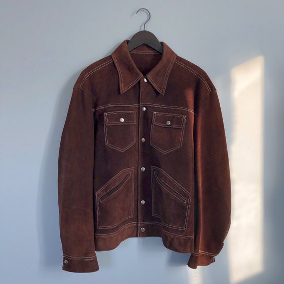 1960s chocolate brown suede jacket