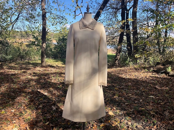 1960s Alfred Walker Tall long sleeve dress with s… - image 1
