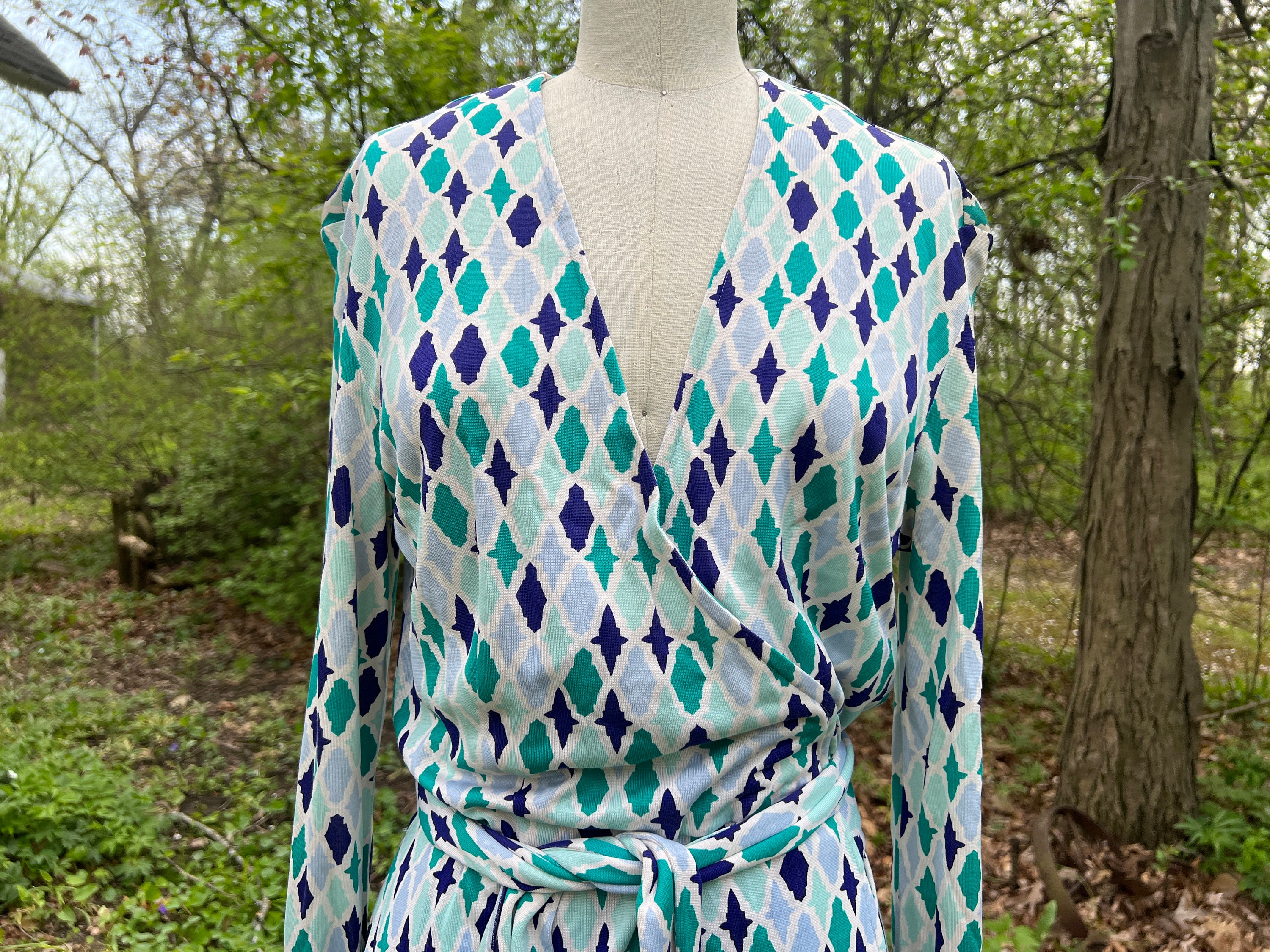 dvf green wrap dress Ballerina Wrap Dress – Diane von Furstenberg main image 1