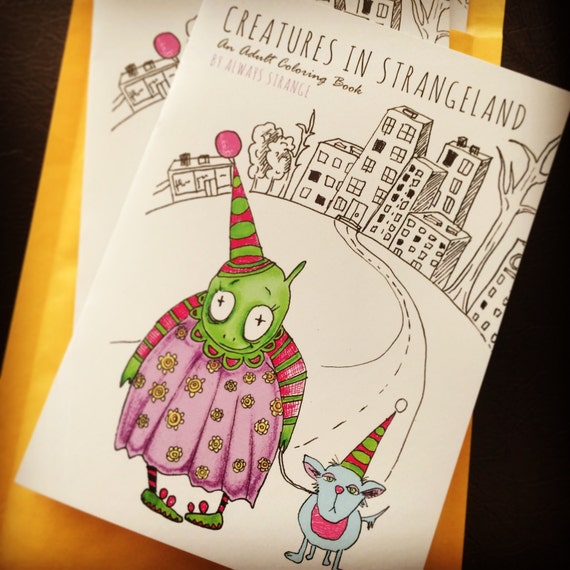 Download Small Adult Coloring Book Cute Funny Lowbrow Animal Etsy