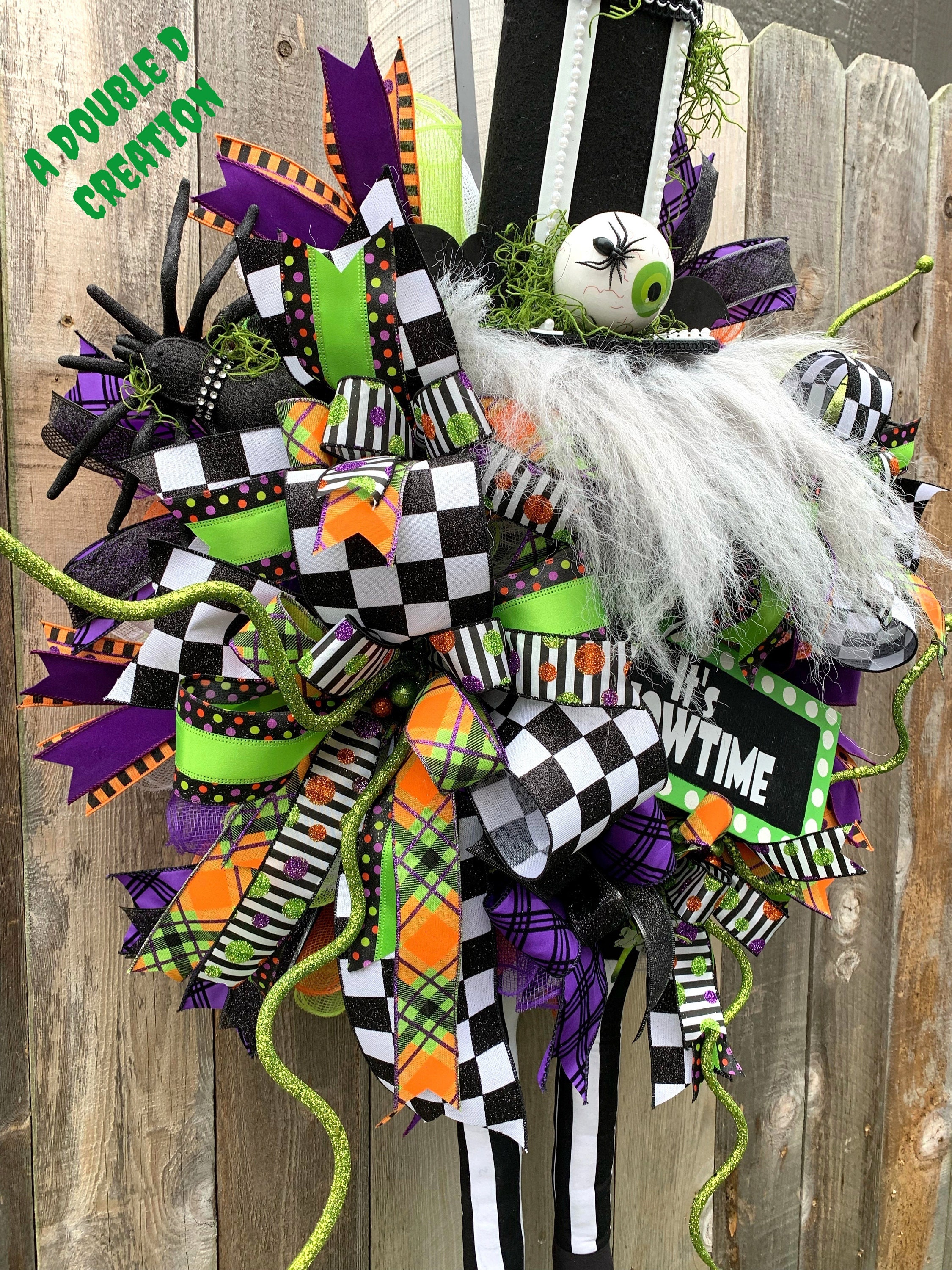 Halloween Wreath, Beetlejuice Wreath, Halloween Decor, Beetlejuice