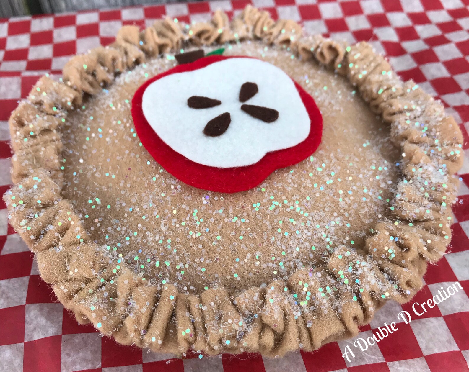 Felt Apple Pie Apple Pie Prop Apple Pie Decor Fake Apple Etsy