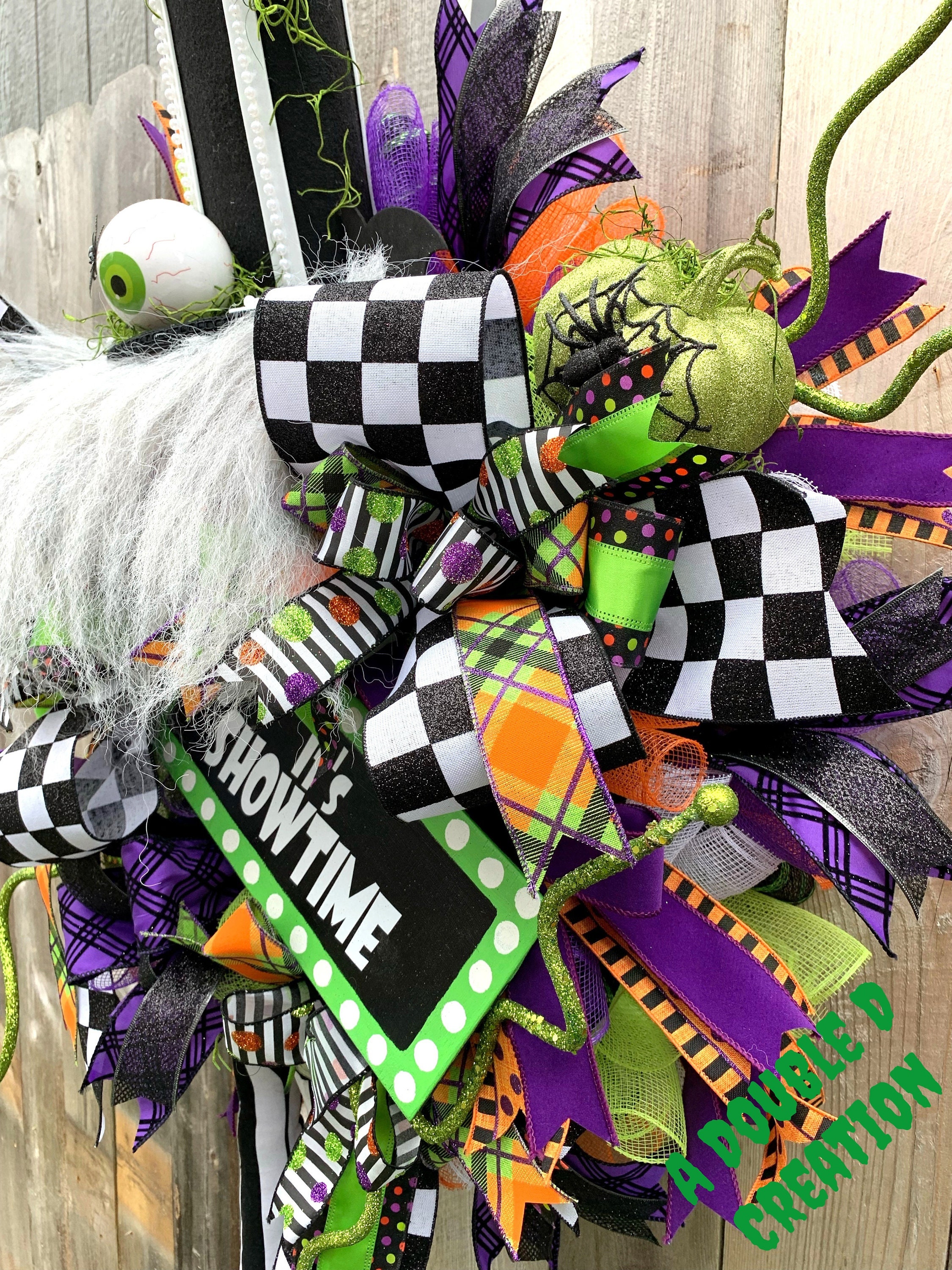Halloween Wreath, Beetlejuice Wreath, Halloween Decor, Beetlejuice