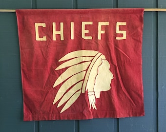 OOAK Vintage Sports Banner - Chiefs