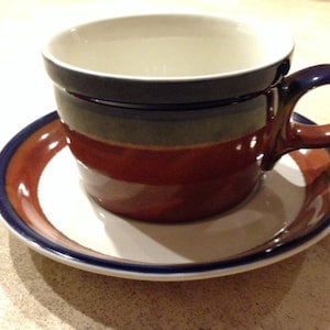 Mikasa Fire Song Cup & Saucer - Vintage - 4 sets available