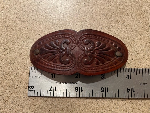 Tooled Leather Barrette - image 7