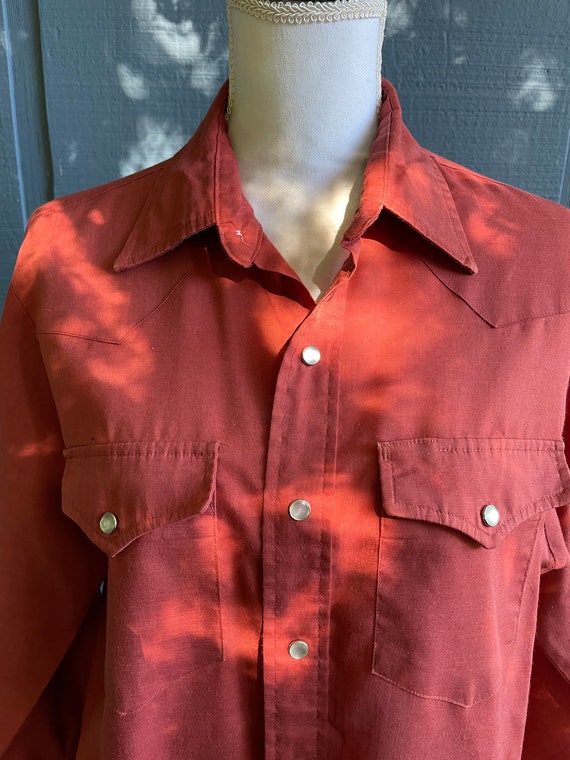 Vintage Lee Western Shirt - Brick Red