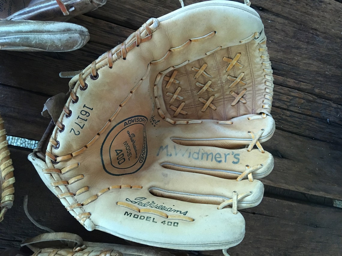 Four Vintage Baseball Mitts Etsy