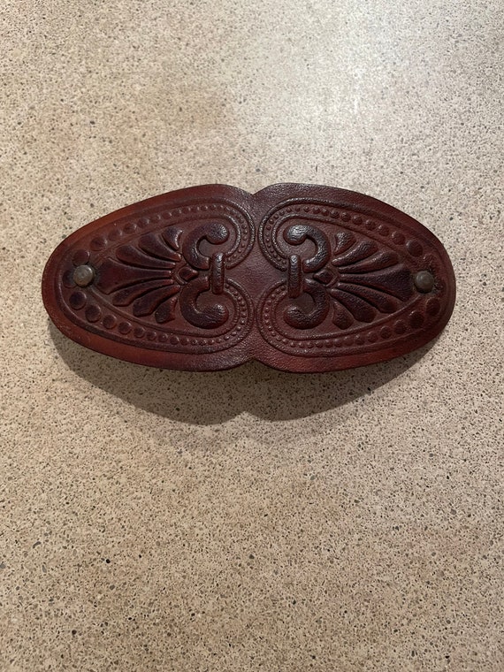 Tooled Leather Barrette - image 3