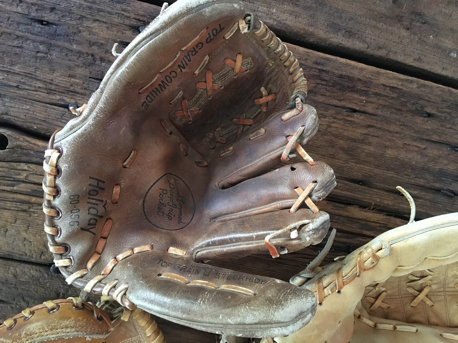 Four Vintage Baseball Mitts Etsy