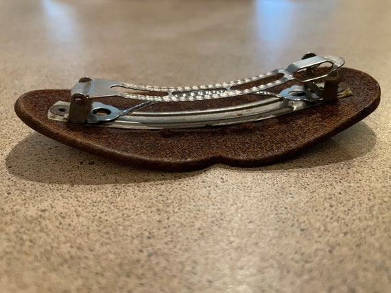 Tooled Leather Barrette - image 6