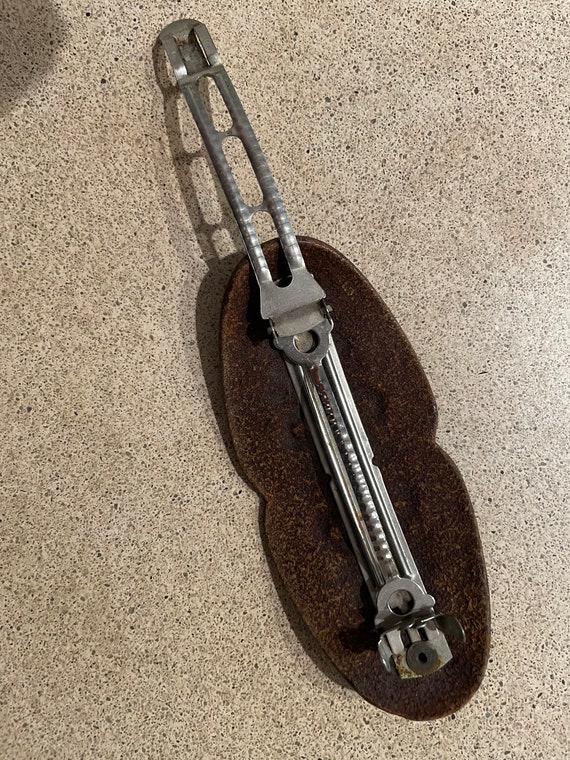 Tooled Leather Barrette - image 5