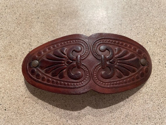 Tooled Leather Barrette - image 2