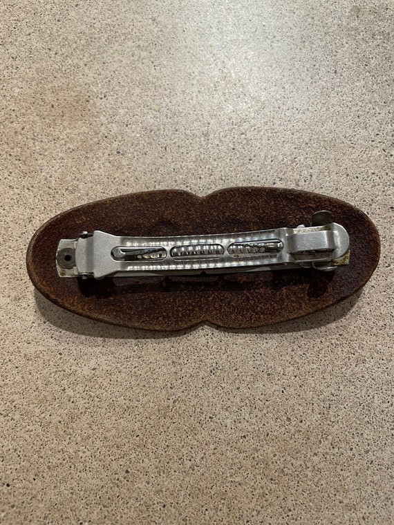 Tooled Leather Barrette - image 4