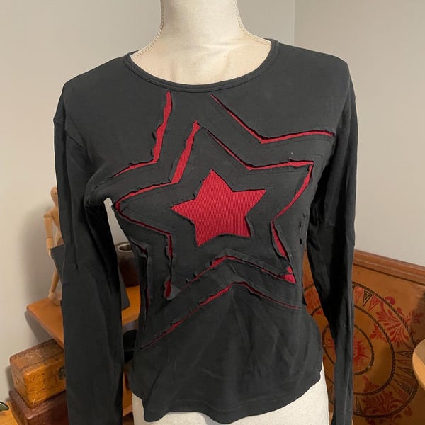 Y2K Refashioned Star Longsleeved Tee