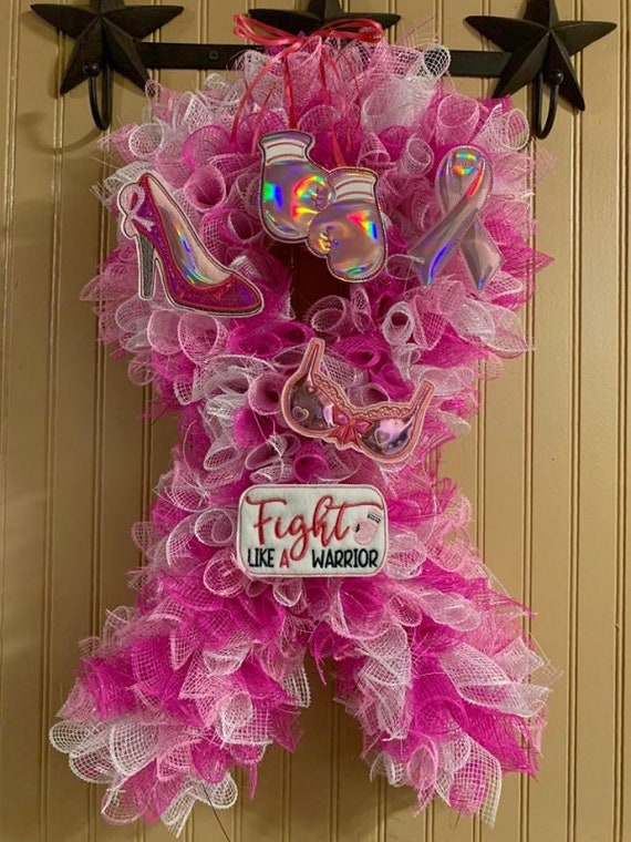 Breast Cancer Awareness Ribbon Pink Large Padded Feltie Etsy