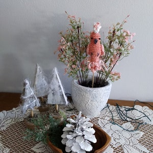 Crochet Cockatoo, Cockatoo Pick, Bird theme