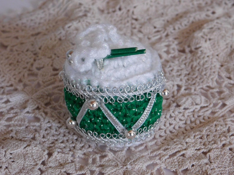 Drum Ornaments Crochet Drum Set of 3 Christmas Tree Ornament