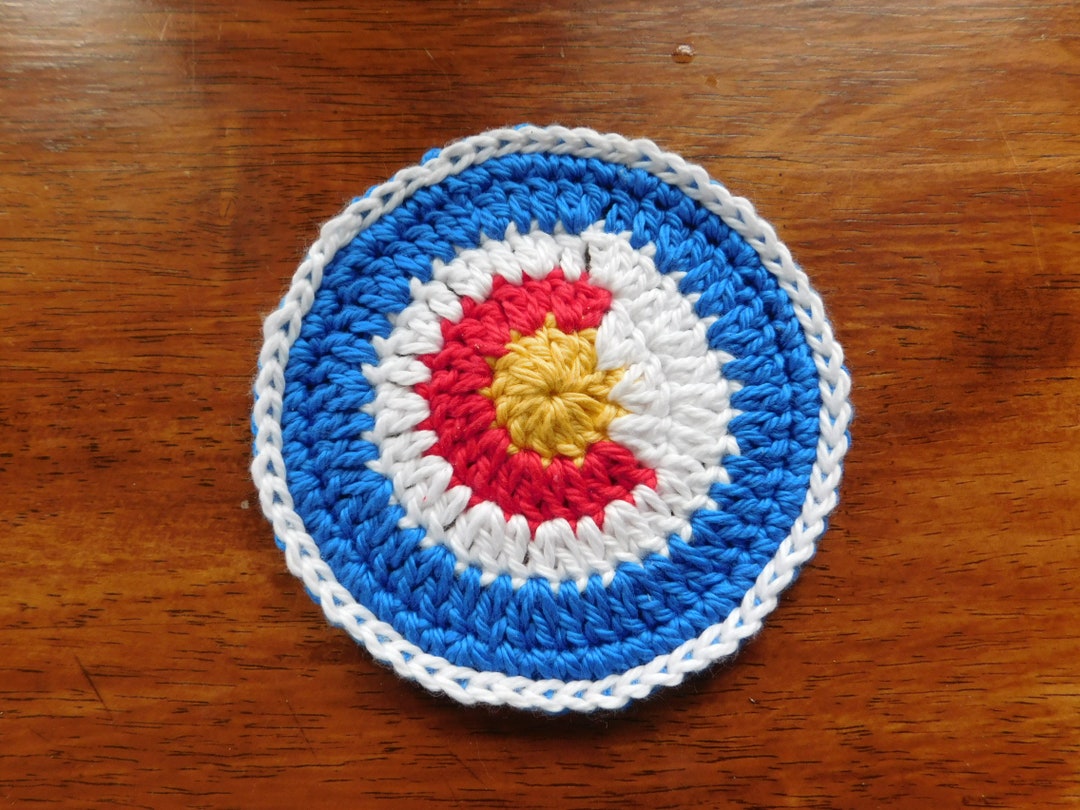 Colorado Flag Mug Rug, Crochet Colorado Flag, Colorado Theme - Etsy