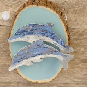 Coastal Dolphin Wall Hanging, Two Stylized Dolphin, Wall hanging