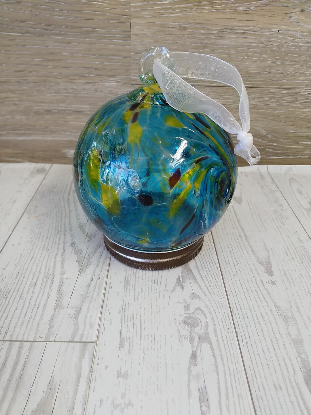 Kitras Spirit Kitras Art Glass Spirit Hand-blown Orb Glass, Thrift Find - Etsy