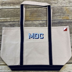 Personalized Canvas Tote Bag - Monogrammed Canvas Tote Bag