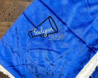 Personalized Cheerleading Mink Sherpa Blanket