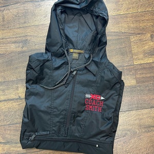 Cross Country Coach’s Personalized Pullover Rain Jacket