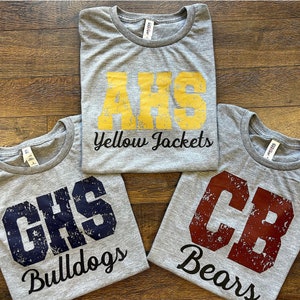 Camiseta personalizada de mascota escolar