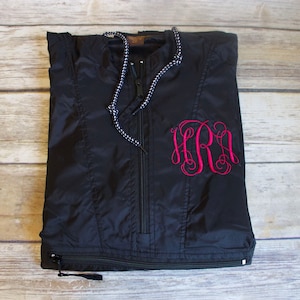 Chaqueta impermeable plegable con monograma - Chaqueta impermeable plegable personalizada