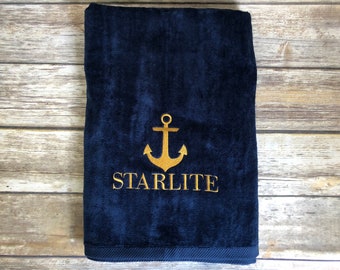 Personalized Nautical Towel Custom Nautical Towel Welcome to our Beach House Custom Waffle Weave Dish Towel Beach House Decor Personalized Nautical Towel Custom Nautical Towel Welcome to our Beach House Custom Waffle Weave Dish Towel Beach House Decor