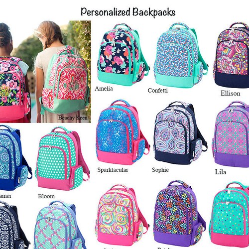 Monogrammed Kids Backpack Personalized Kids Backpack | Etsy