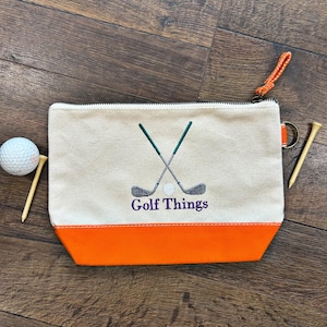 Golf Things Canvas Pouch