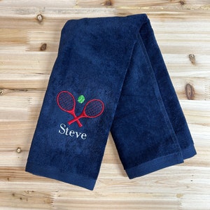 Personalized Tennis Towel - Tennis Bag Towel - Tennis Team Towel - Senior Tennis Player Gift - Tennis Coach Gift