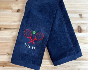 Personalized Tennis Towel - Tennis Bag Towel - Tennis Team Towel - Senior Tennis Player Gift - Tennis Coach Gift