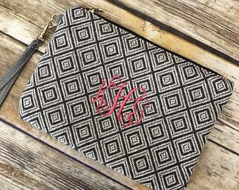 VERKAUF!!! Monogrammed Diamond Wristlet - Personalisiertes Diamant Wristlet