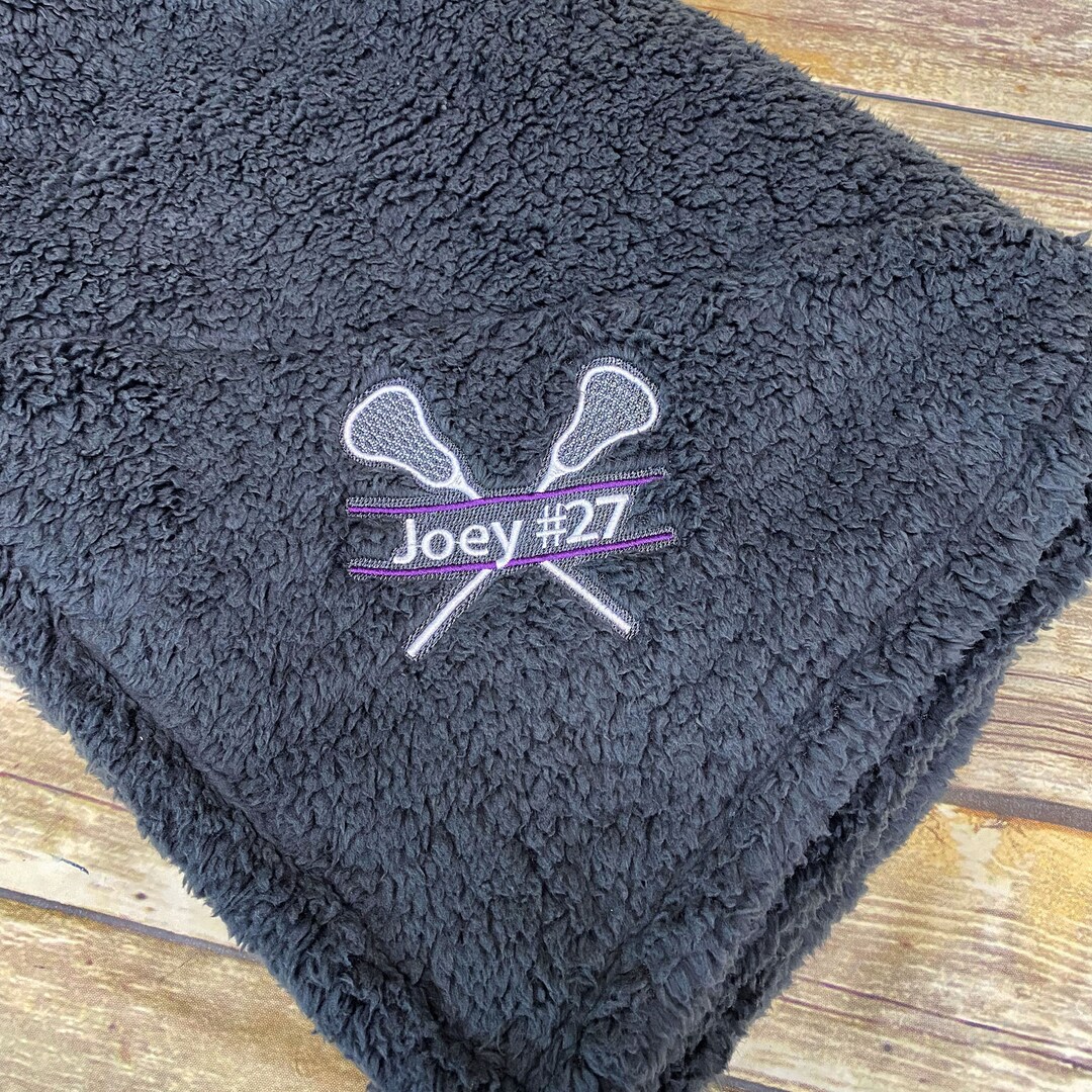 Personalized Lacrosse Sherpa Blanket Lacrosse Team Blanket Etsy