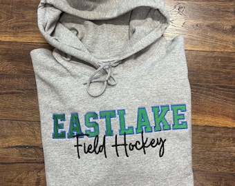 Sudadera con capucha bordada personalizada del equipo de hockey sobre césped