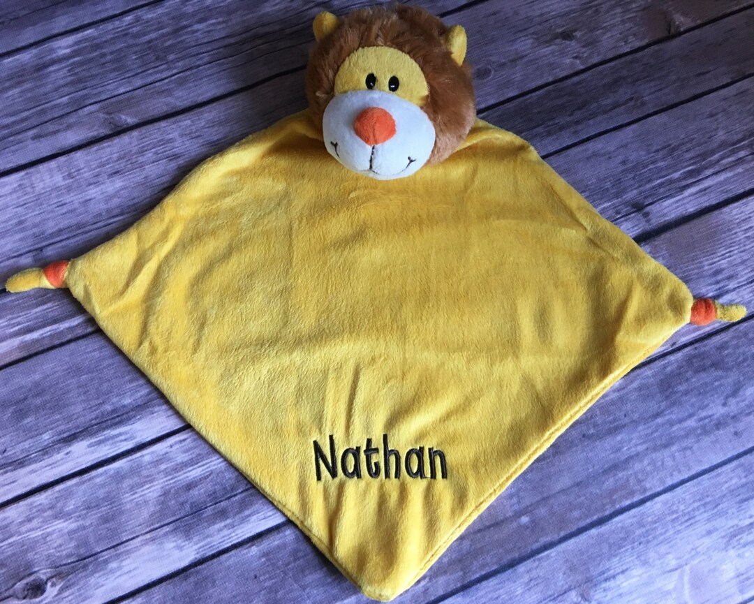 Personalized Lion Cubbie Blanket Baby Lion Blanket Lion Etsy