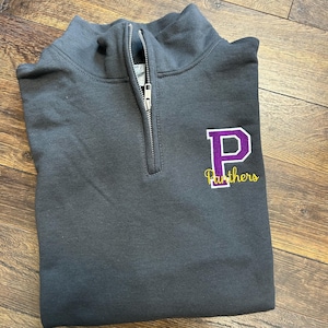 Mascot/Team Pride Quarter Zip Sweatshirt: Personalized Athletic Embroidery