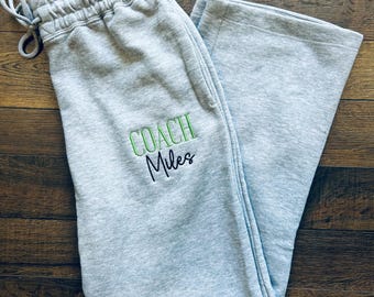コーチのレディース刺繍入りスウェットパンツ（名入れ可）