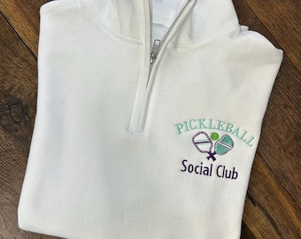 Pickleball Social Club Quarter Zip Sweatshirt