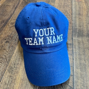 Custom Team Name Baseball Hat