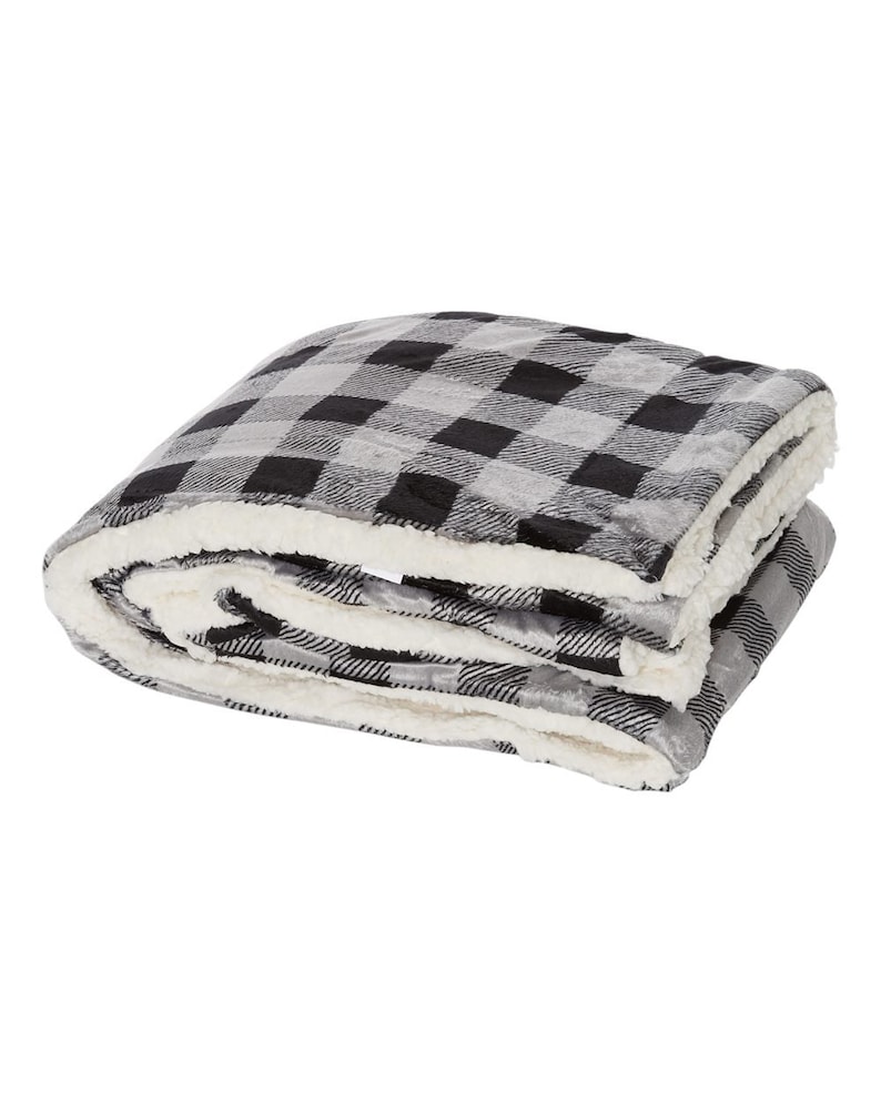 The Varsity Stitch Sherpa Blanket