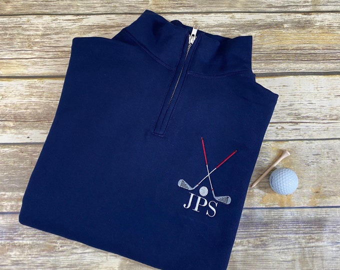 Golf Personalized Quarter Zip Pullover Sweatshirt - Etsy