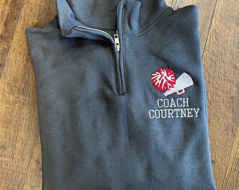 Cheer Coach Personalized Pullover Sweatshirt